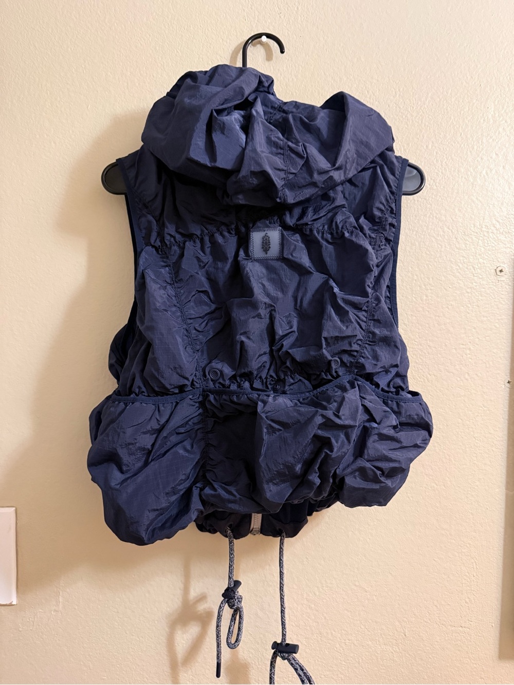 Free people movement Navy Hooded Quilted Vest with Contrast Zipper - Picture 5 of 6